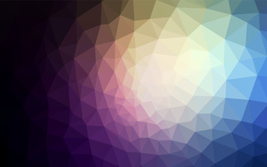 Dark Blue, Yellow vector polygon abstract backdrop.