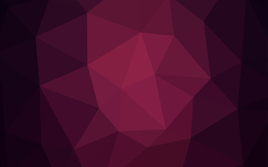 Dark Purple vector abstract mosaic backdrop.