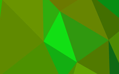 Light Green, Yellow vector abstract polygonal template.