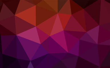 Fototapeta premium Dark Red vector triangle mosaic cover.