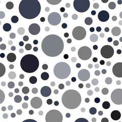 Dark BLUE vector seamless pattern with spheres.