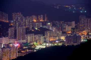Obraz premium skyline and buildings at night