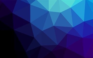 Dark BLUE vector low poly texture.