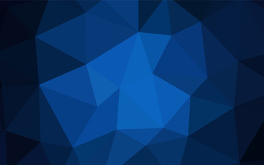 Dark BLUE vector shining triangular layout.