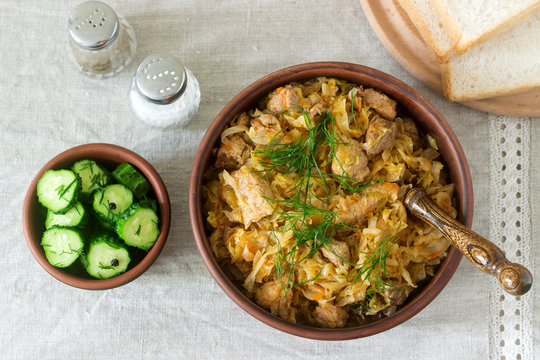 A traditional dish of some European countries is bigos made from cabbage, other vegetables and meat.
