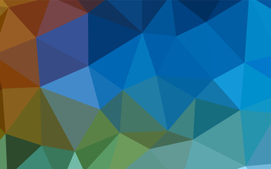 Light Blue, Red vector gradient triangles texture.