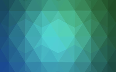 Light Blue, Green vector gradient triangles texture.