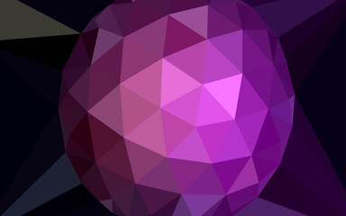 Obraz premium Dark Purple vector gradient triangles template with a gem in a centre.