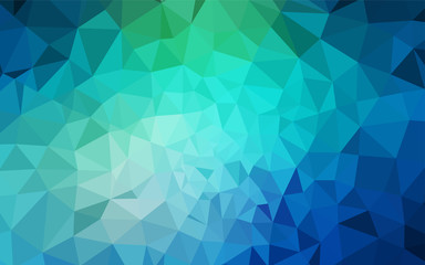 Fototapeta premium Jasnoniebieski, zielony trójkąt mozaiki wektorowej tekstury.