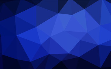 Fototapeta premium Dark BLUE vector abstract polygonal template.