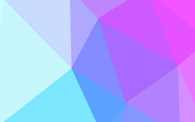 Light Pink, Blue vector abstract polygonal template.