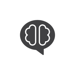 The human brain vector icon. filled flat sign for mobile concept and web design. Brain think simple solid icon. Symbol, logo illustration. Pixel perfect vector graphics