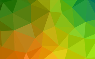 Fototapeta na wymiar Light Green, Yellow vector triangle mosaic template.