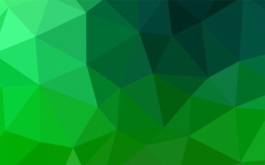 Obraz na płótnie Canvas Dark Green vector shining triangular cover.