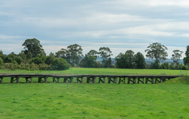 old rundown railway track in the country