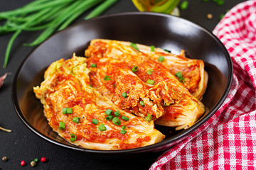 Chinese cabbage. Kimchi cabbage. Korean traditional food
