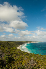 Fototapeta premium looking down the coastline of Western Australia from observatory point