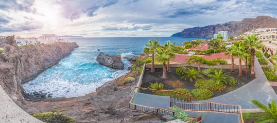 Fotobehang Puerto de Santiago city,  Atlantic Ocean coast, Tenerife, Canary island, Spain © Serenity-H