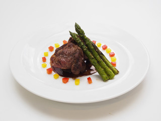 アスパラと肉料理