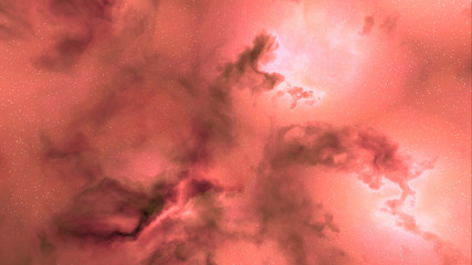 red space nebula clouds