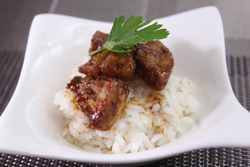 フォアグラダイスカット　ごはん