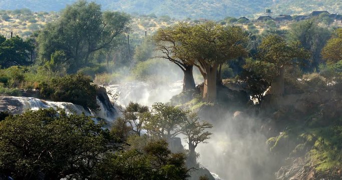 Epupa Falls on the Kunene River in Namibia