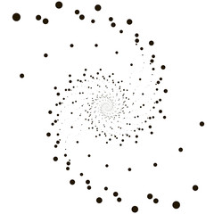 Geometric technology vector background. Abstract monochrome vortex trail. Vector illustration.