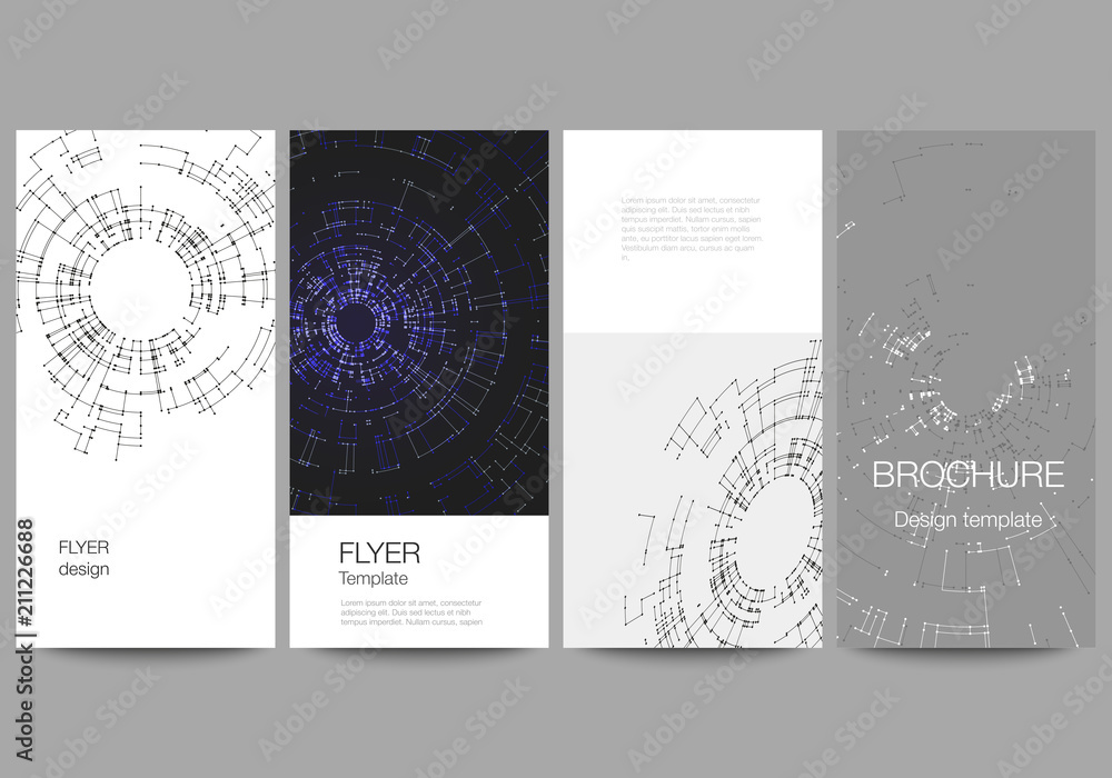 Poster the minimalistic vector illustration of editable layout of flyer, banner design templates. network c