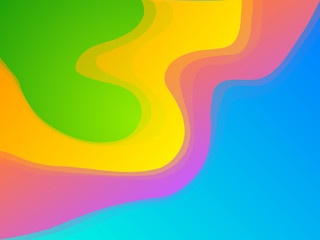 Abstract colorful waves vector poster background