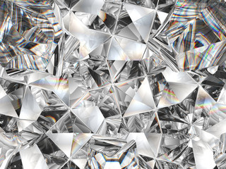 diamond texture closeup and kaleidoscope - obrazy, fototapety, plakaty