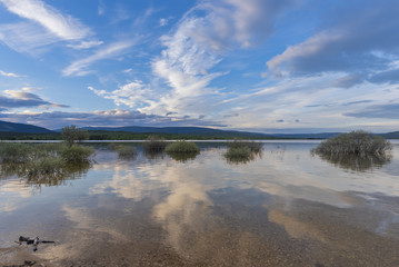 Playa de Pita, en el pantano de Cuerda del Pozo (Vinuesa, Soria - España).