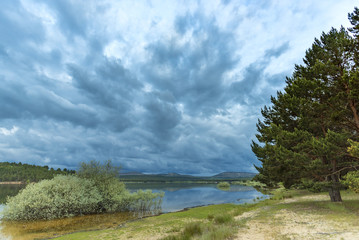 Playa de Pita, en el pantano de Cuerda del Pozo (Vinuesa, Soria - Espa&ntilde;a).
