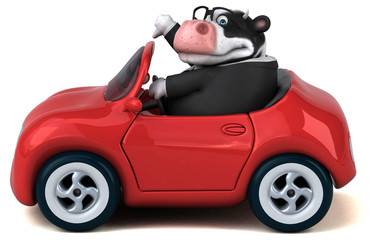 Fun cow - 3D Illustration