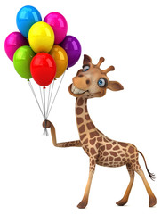 Fun giraffe - 3D Illustration © Julien Tromeur