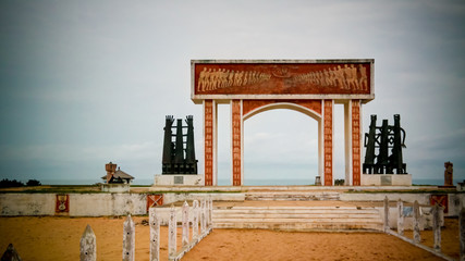 Architecture arch Door of No Return, Ouidah, Benin