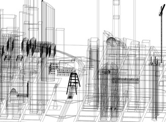 City Design Architect Blueprint - isolated