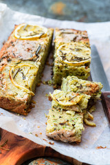 Lemon and zucchini bread