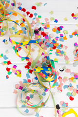 carnival party background with confetti