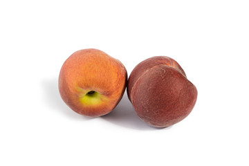 Two peach isolated
