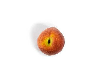 One  peach isolated