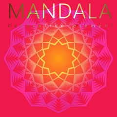 Colorful Mandala, decorative round ornament. Unusual flower shape. Oriental vector, Anti-stress therapy. Yoga logos Vector.