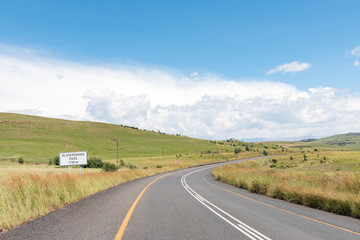 Start of the Oliviershoek Pass in the Drakensberg
