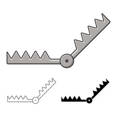 bear trap design isolated on white background