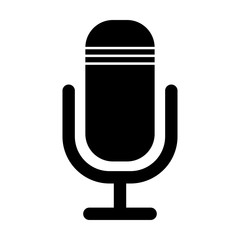 microphone icon, speech record design isolated on white background