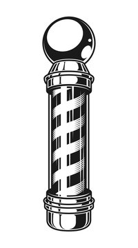 Vintage barber shop striped pole template