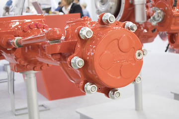 axle for the backhoe loader. presented at the exhibition in Moscow