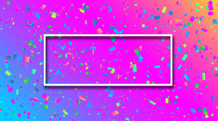 Spectrum festive background with colorful confetti.
