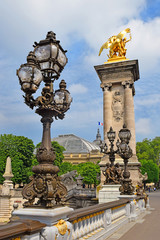 Fototapeta na wymiar Pont Alexandre III bridge, Paris