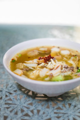 Malaysian mixed meat noodle soup
