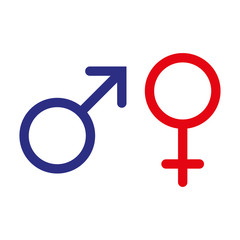 Male and female symbol set logo. Vector illustration